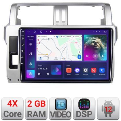 Navigatie Toyota Landcruiser J150 Prado 2014-2017 A-065  2+32 GB Android Waze USB Navigatie Internet Youtube Radio