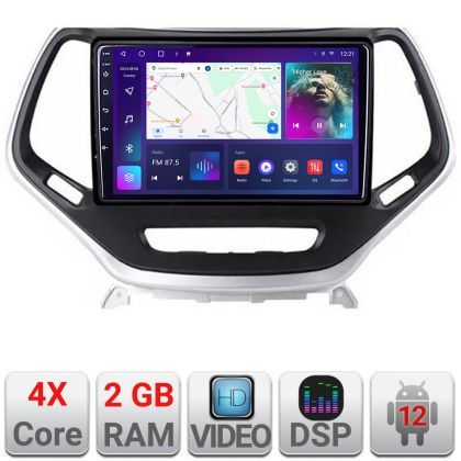Navigatie Jeep Cherokee 2014-2019 A-248  2+32 GB Android Waze USB Navigatie Internet Youtube Radio