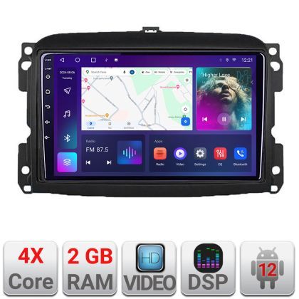 Navigatie Fiat 500 2015-2021 A-500new  2+32 GB Android Waze USB Navigatie Internet Youtube Radio