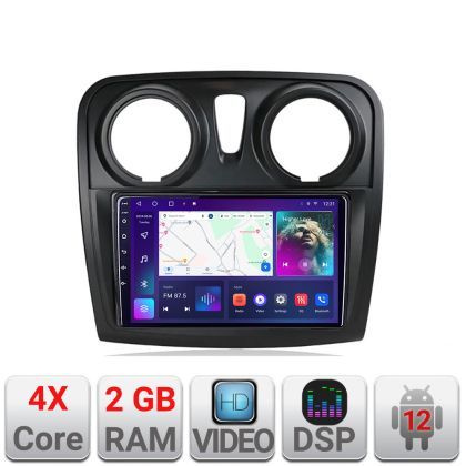 Navigatie Dacia Sandero Logan 2012-2020 A-sandero  2+32 GB Android Waze USB Navigatie Internet Youtube Radio