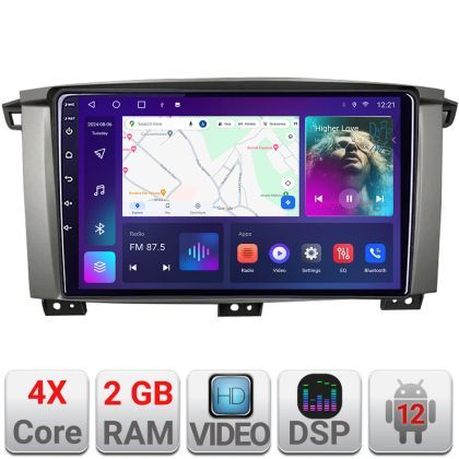 Navigatie Toyota Land Cruiser L100 2002-2006 Android radio gps internet 2+32 KIT-L105+EDT-E210