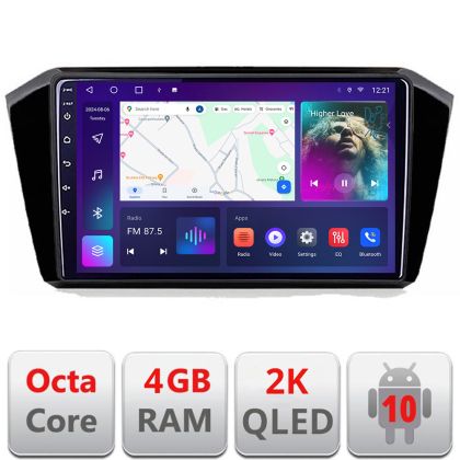 Navigatie VW Passat 2015- C-518 Android Octa Core Ecran 2K QLED GPS 4G 4+32GB 360 KIT-518+EDT-E410-2K