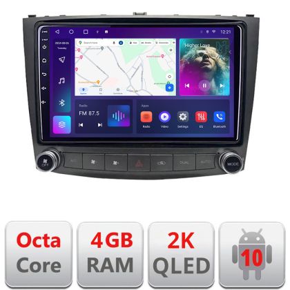 Navigatie Lexus IS 2005-2011 C- IS Android Octa Core Ecran 2K QLED GPS 4G 4+32GB 360 kit-IS+EDT-E410-2K