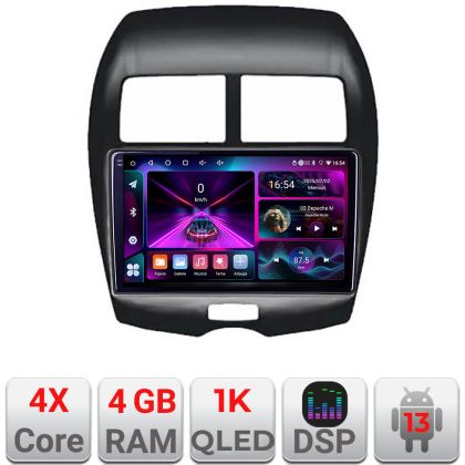 Navigatie Mistubishi ASX A-026  4+64 InCell Display 1K Android Waze USB Navigatie Internet Youtube Radio