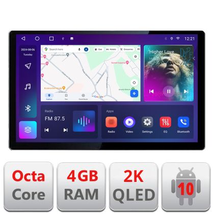 Navigatie dedicata Toyota Auris 2017- N-AURIS  Edonav ecran 13" 2K 4+32 Android Waze USB Navigatie 4G 360 Toslink Youtube Radi