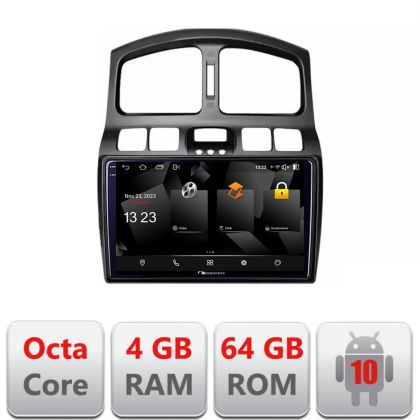 Navigatie Hyundai Santa Fe 2000-2006 Android Octa Core 720p 4+64 DSP 360 camera carplay android auto