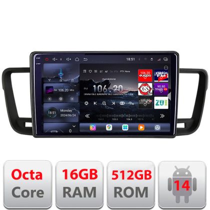 Navigatie Peugeot 508 2010-2018 Edotec Kit-5637 8 core QLED 2K 12+256GB 360 Android Waze USB Navigatie Internet Youtube Radio