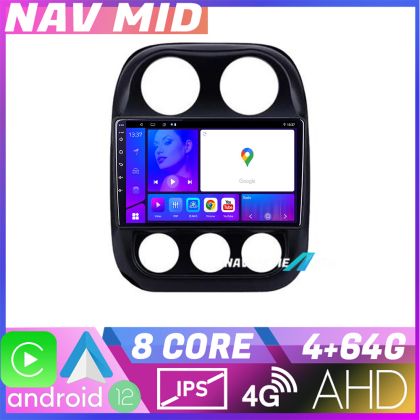 Navigatie Jeep Compass 2010 2016 KIT 2500 EDOTEC-LITE Android Ecran 720P Octa Core 4 64 Carplay