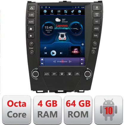 Navigatie Lexus ES 2009-2012 Lenovo Tesla Qled 9.7" Octacore 4Gb RAM 64Gb Hdd 4G DSP Carplay Android Auto 360 camere Bluetooth