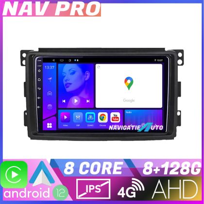 Navigatie Smart 2005 2010 KIT SMART05 EDOTEC-LITE Android Ecran 720P Octa Core 8 128 Carplay