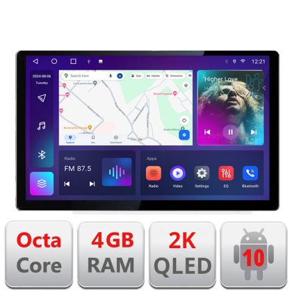 Navigatie dedicata Skoda Fabia 2015- N-541 Edonav ecran 13" 2K 4+32 Android Waze USB Navigatie 4G 360 Toslink Youtube Radio KI