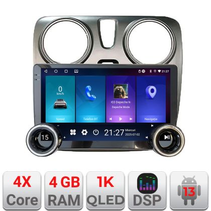 Navigatie Dacia Dokker Edotec  4+64 10.5 inch Incell 1K android Wifi 5Ghz gps internet