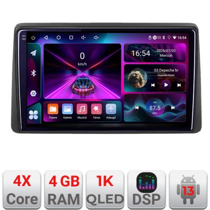 Navigatie Opel Movano Renault Master 2020- Android radio gps internet  4+64 InCell Display 1K kit-master+EDT-E210-RK