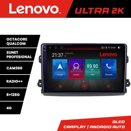 Navigatie Fiat Ducato 2021- Qled 2K Octa Core 8+128 LTE 4G DSP Wifi 5Ghz HDMI android auto carplay radio gps internet KIT-ducato2024+ULTRA-2K-9-8+128