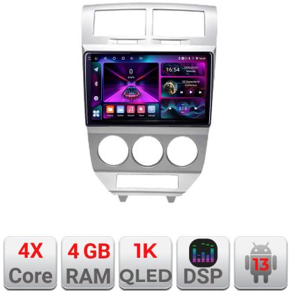 Navigatie Dodge Caliber 2006-2010 A-caliber-06  4+64 InCell Display 1K Android Waze USB Navigatie Internet Youtube Radio