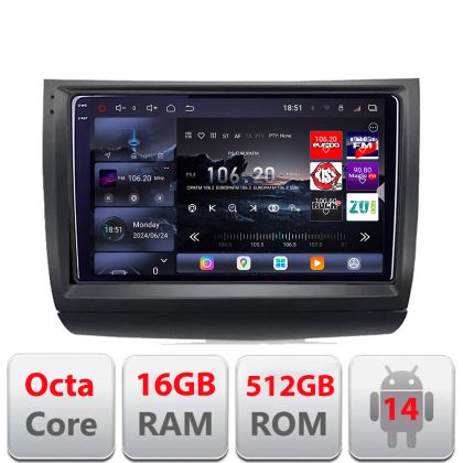 Navigatie Toyota Prius 2002-2010 Edotec Kit-PRIUS 8 core QLED 2K 12+256GB 360 Android Waze USB Navigatie Internet Youtube Radio