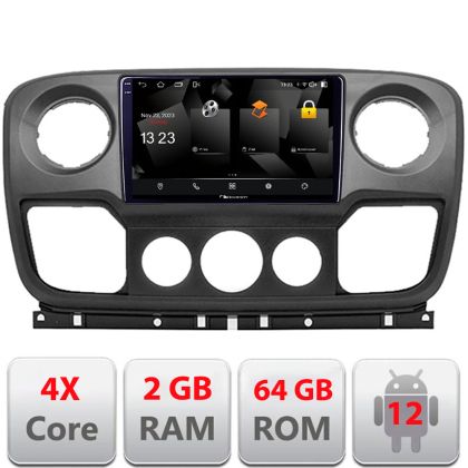Navigatie Opel Movano, Renault Master 2010-2021 Android Ecran 720P Quad Core 2+64 carplay android auto