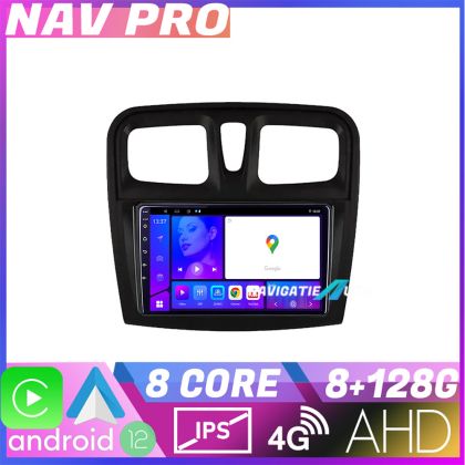 Navigatie Dacia Sandero 2012 2020 var B EDOTEC-LITE Android radio gps internet Octa core 8 128 Carplay