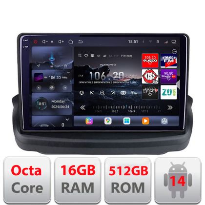 Navigatie Hyundai Genesis 2009-2012 8 core QLED 2K 12+256GB 360  Android Waze USB Navigatie Internet Youtube Radio Edotec