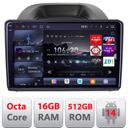 Navigatie Ford Ecosport 2017-2019 Android radio gps internet 8 core QLED 2K 12+256GB 360 Edotec