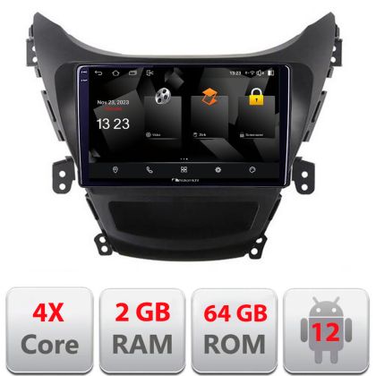 Navigatie Hyundai Elantra 2011-2013 5230-092 Android Ecran 720P Quad Core 2+64 carplay android auto