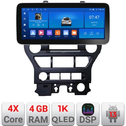 Navigatie Ford Mustang 2015-2020 K-MUSTANG Edotec 4+64 12.3 inch Incell 1K android Wifi 5Ghz gps internet