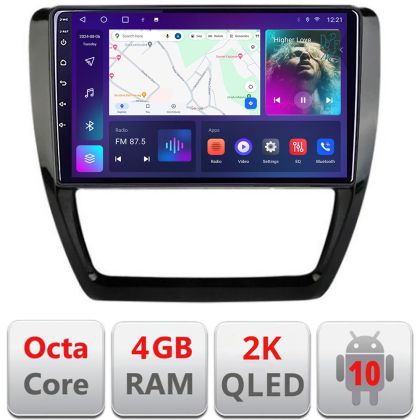 Navigatie VW Jetta 2011-2018 C-JETTA-15 Android Octa Core Ecran 2K QLED GPS 4G 4+32GB 360 KIT-JETTA-15+EDT-E410-2K
