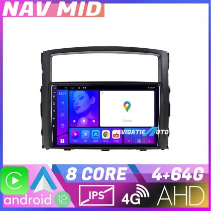 Navigatie Mitsubishi Pajero KIT 452 EDOTEC-LITE Android Ecran 720P Octa Core 4 64 Carplay