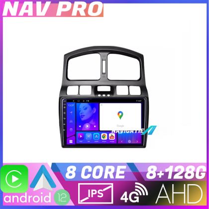 Navigatie Hyundai Santa Fe 2000 2006 EDOTEC-LITE Android Ecran 720P Octa Core 8 128 Carplay