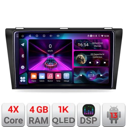 Navigatie Mazda 3 2009-2014 A-034  4+64 InCell Display 1K Android Waze USB Navigatie Internet Youtube Radio