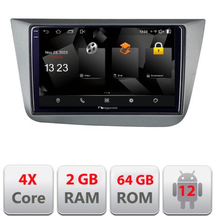 Navigatie Seat Leon 2005-2012 5230-leon05 Android Ecran 720P Quad Core 2+64 carplay android auto