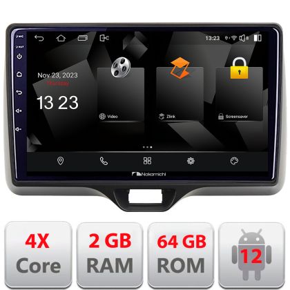 Navigatie Toyota Yaris 2020- Android Ecran 720P Quad Core 2+64 carplay android auto