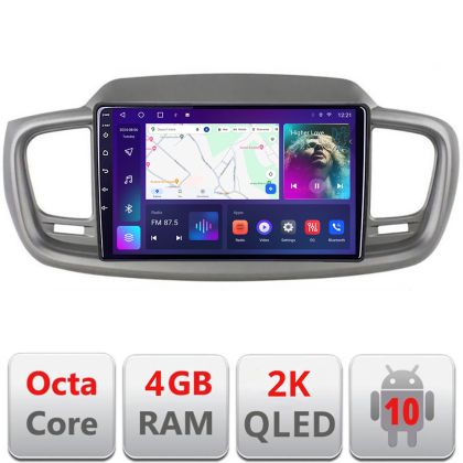 Navigatie KIA Sorento 2015-2018 Manual C-6528 Android Octa Core Ecran 2K QLED GPS 4G 4+32GB 360 KIT-6528+EDT-E410-2K
