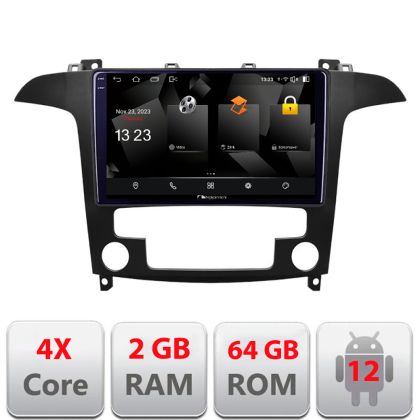 Navigatie Ford S-Max 2008-2012 5230-003 Android Ecran 720P Quad Core 2+64 carplay android auto