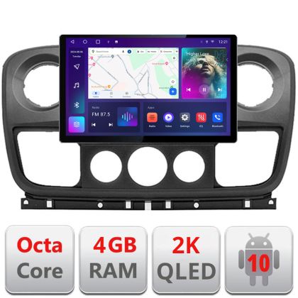 Navigatie dedicata Opel Movano, Renault Master 2010-2021 Edonav ecran 13" 2K 4+32 Android Waze USB Navigatie 4G 360 Toslink Yo