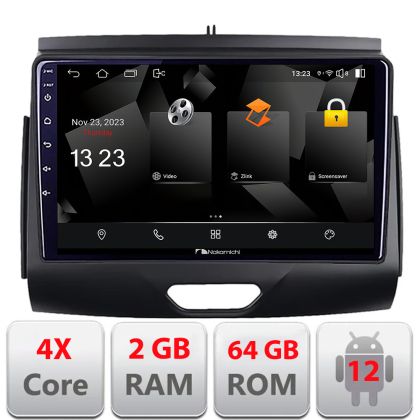 Navigatie Ford Ranger 2015- cu cd Android Ecran 720P Quad Core 2+64 carplay android auto