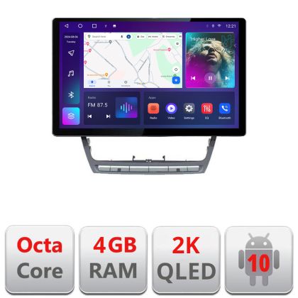Navigatie dedicata Skoda Octavia 2 2005-2013 N-005 Edonav ecran 13" 2K 4+32 Android Waze USB Navigatie 4G 360 Toslink Youtube