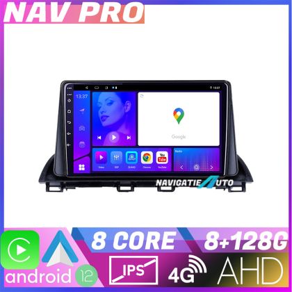 Navigatie Mazda 3 2014 2019 KIT 463 EDOTEC-LITE Android Ecran 720P Octa Core 8 128 Carplay