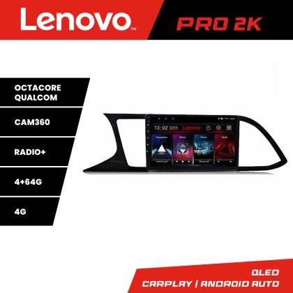 Navigatie Seat Leon MIB  Lenovo Kit-306 8 core QLED 2K 4+64 360 Android Waze USB Navigatie Internet Youtube Radio