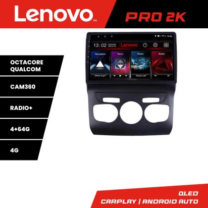 Navigatie Citroen C4 2011-2016  Lenovo Kit-241 8 core QLED 2K 4+64 360 Android Waze USB Navigatie Internet Youtube Radio