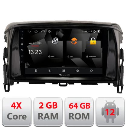 Navigatie Mitsubishi Eclipse Cross 2017- Android radio gps internet quad core 2+64 carplay android auto