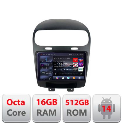 Navigatie Fiat Freemont Dodge Journey 2012-2019 Android radio gps internet 8 core QLED 2K 12+256GB 360 Edotec