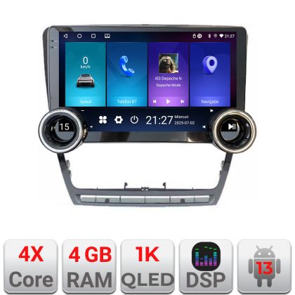 Navigatie Skoda Octavia 2 2005-2013 Manual Kit-005 Edotec  4+64 10.5 inch Incell 1K android Wifi 5Ghz gps internet 3