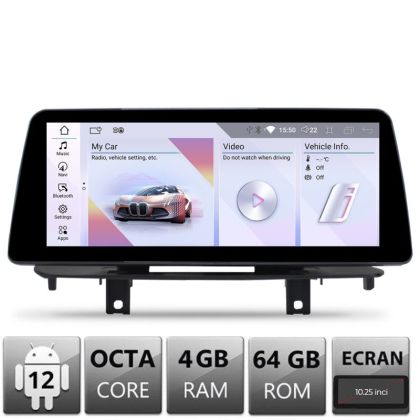 Navigatie BMW X5 X6 F15 F16 2016-2019 cu ecran EVO Android ecran 10.25" 4+64 4G BT