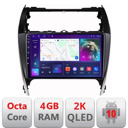 Navigatie Toyota Camry 2012-2018 Android ecran Qled 2K Octa core 4+32 Kit-camry12+EDT-E410-2K