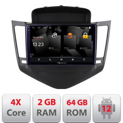 Navigatie Chevrolet Cruze 5230-045 Android Ecran 720P Quad Core 2+64 carplay android auto