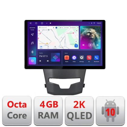 Navigatie dedicata Ssangyong Korando 2014-2019 N-1159 Edonav ecran 13" 2K 4+32 Android Waze USB Navigatie 4G 360 Toslink Youtu