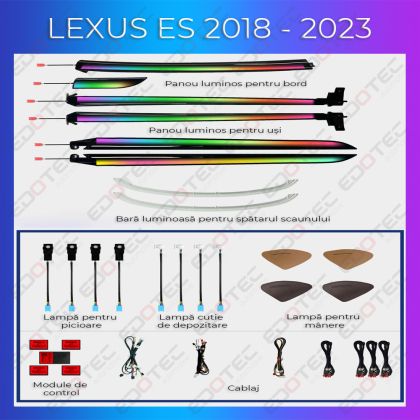 Lumini Ambientale NIGHTVIBE Lexus ES 2018-2023 set complet control telefon sau sistem original