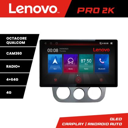 Navigatie VW Golf 5 2004-2010 clima manuala Lenovo PRO 4+64 13 inch 2K android 4G DSP gps internet  KIT-golf5-manual