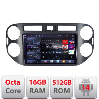 Navigatie VW TIGUAN si Golf plus 2007-2011 8 core QLED 2K 12+256GB 360 Android Waze USB Navigatie Internet Youtube Radio Edotec